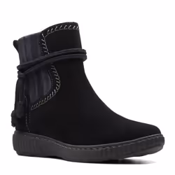 Clarks Women's Caroline Lily Mid Calf Boot  Black Suede  5