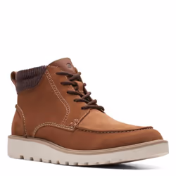 Clarks Men's Barnes Mid Oxford Boot  Cola Suede  7.5