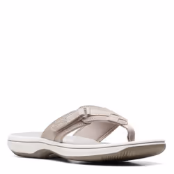 Clarks Women's Breeze Sea Flip-Flop  Light Taupe Synthetic  9