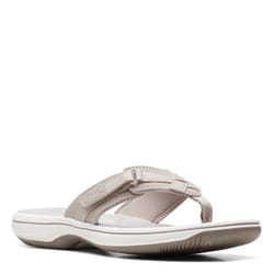 Clarks Women's Breeze Sea Flip-Flop  Light Taupe Synthetic  11