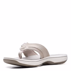Clarks Women's Breeze Sea Flip-Flop  Light Taupe Synthetic  11