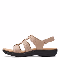 Clarks Women's Laurieann Vine Flat Sandal  Sand Leather  7.5