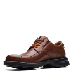 Clarks Men's Gessler Lace Oxford  Dark Tan Leather  11