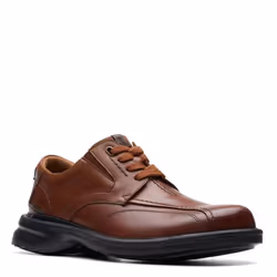 Clarks Men's Gessler Lace Oxford  Dark Tan Leather  11