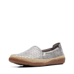 Clarks Women's Elaina Ruby Loafer  Pewter Textile  11 Wide