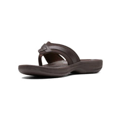 Clarks Women's Breeze Sea Flip-Flop  Brown Synthetic/Brown Sole  8