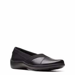 Clarks Women's Cora Charm Loafer  Black Leather  9.5
