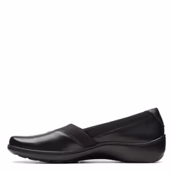 Clarks Women's Cora Charm Loafer  Black Leather  9.5