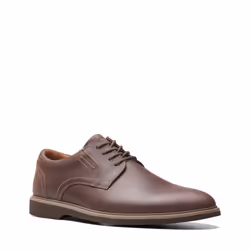 Clarks Men's Malwood Lace Oxford  Dark Brown Leather  8.5
