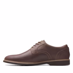 Clarks Men's Malwood Lace Oxford  Dark Brown Leather  8.5
