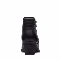 Clarks Women's Neva Zip Waterproof Ankle Boot  Black Leather  7.5