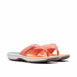 Clarks Women's Breeze Sea Flip-Flop  Multicolor Synthetic  6