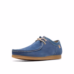 Clarks Men's Shacre II Run Moccasin Blue Suede 7