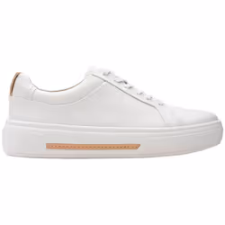 Clarks Women's Hollyhock Walk Sneaker  Off White Leather  Size 5.5