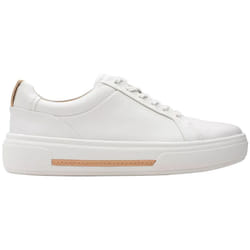 Clarks Women's Hollyhock Walk Sneaker  Off White Leather  Size 5.5