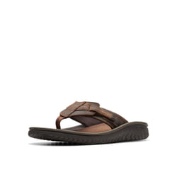 Clarks Men's Wesley Sun Flip-Flop  Beeswax Leather  10