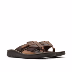 Clarks Men's Wesley Sun Flip-Flop  Beeswax Leather  10