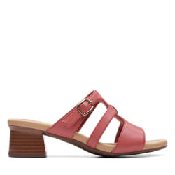 Clarks Women's Desirae Palm Heeled Sandal  Dusty Rose Leather  6.5