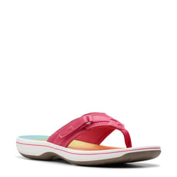 Clarks Women's Breeze SEA Flip-Flop  Bright Pink Ombre  7