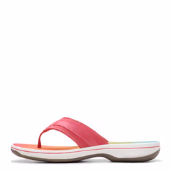 Clarks Women's Breeze SEA Flip-Flop  Bright Pink Ombre  7
