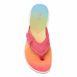 Clarks Women's Breeze SEA Flip-Flop  Bright Pink Ombre  8