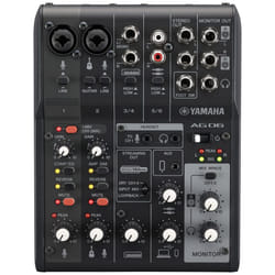 Yamaha Ag06MK2 Black 6-channel Live Streaming Loopback MixerUSB Interface with Steinberg Software Suite