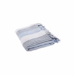Safavieh THR904A-5060 50 x 60 in. Brenton Fringe Throw, Blue & White