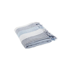 Safavieh THR904A-5060 50 x 60 in. Brenton Fringe Throw, Blue & White