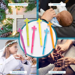 Fun Express - Religious Cross Whistles - Toys - Noisemakers - Kazoos & Whistles - 72 Pieces