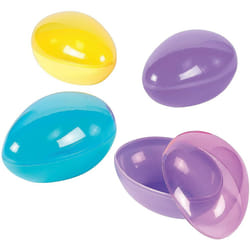 Large Easter Eggs, set of 12, each fillable plastic egg is 7 inch long