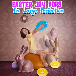 Large Easter Eggs, set of 12, each fillable plastic egg is 7 inch long