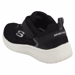 ) Boys Skechers Comfortable Trainers Burst Power Sprints 97302L - UK 13.5 Child, Black/White (Black