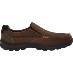 Skechers mens Braver-rayland Slip On Loafer  Dark Brown Leather  9 X-W