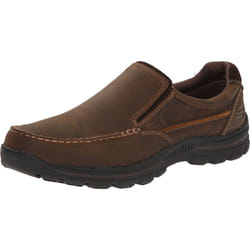 Skechers Men's Braver-Rayland Slip-On Loafer  Dark Brown Leather  14 2E US