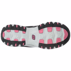 Skechers womens D'lites - Life Saver Memory Foam Lace-up Sneaker Black