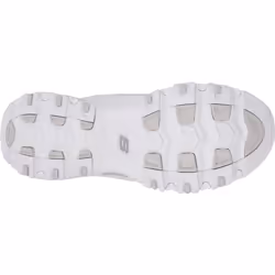 Skechers Sport Women's D'lites Bright Sky Fashion Sneaker  White/Silve