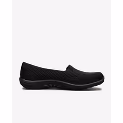 Skechers Women's Reggae Fest Willows Flat 7.5 M US Black Mesh