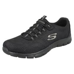 Ladies Skechers Casual Trainers Take Charge 12407 - UK 3, Black