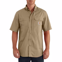 Carhartt Men's Force Ridgefield Short Sleeve T-Shirt (Regular and Big & Tall Sizes)  Dark Khaki  X-Large