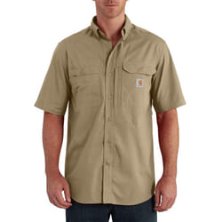 Carhartt Men's Force Ridgefield Short Sleeve T-Shirt (Regular and Big & Tall Sizes)  Dark Khaki  X-Large