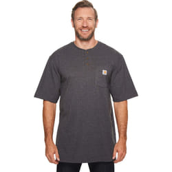 Carhartt mens Loose Fit Heavyweight Short-sleeve Pocket Henley T-shirt