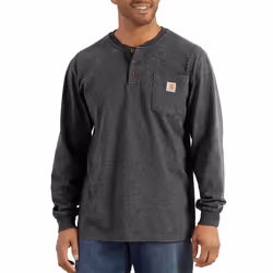 Carhartt Men's Loose Fit Heavyweight Long-Sleeve Pocket Henley T-Shirt