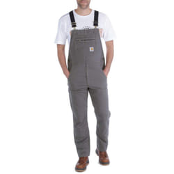 Carhartt Men's Rugged Flex Relaxed Fit Canvas Bib Overall  Gravel  32