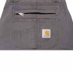Carhartt mens Rugged Flex Relaxed Fit Canvas Bib Overalls  Gravel  34W
