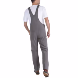 Carhartt mens Rugged Flex Relaxed Fit Canvas Bib Overalls  Gravel  34W