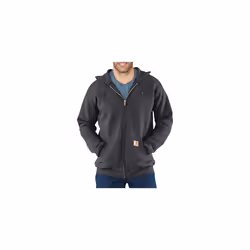 Men's Loose Fit Midweight Full-Zip Sweatshirt, Carbon Heather, XXL