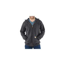 Men's Loose Fit Midweight Full-Zip Sweatshirt, Carbon Heather, XXL