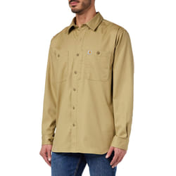 Carhartt mens Rugged Professional Long Sleeve Work Utility Button Down