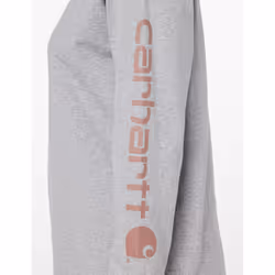 Carhartt Women's K231 Workwear Logo Long Sleeve T-Shirt Regular and Plus Sizes  heather gray  Medium