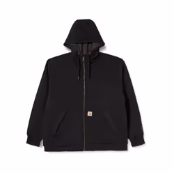 carhartt Mens Rain Defender Rockland Sherpa Lined Hooded Sweatshirtrt  Black  2X-Large
